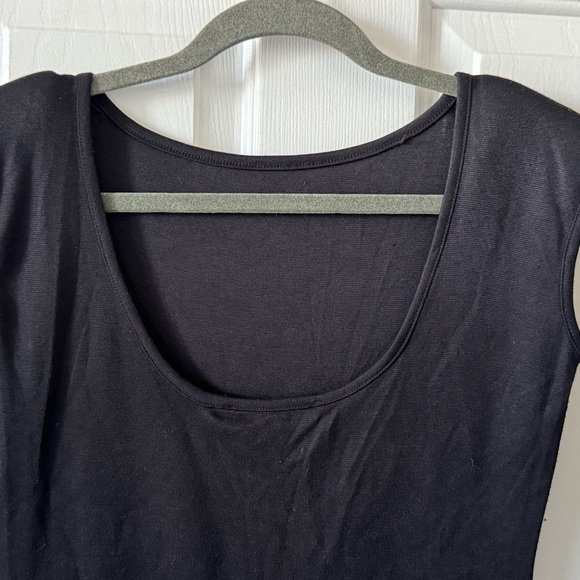 Kische Tunic/Top, S, Black, Brass Bling on Shoulders, boat neck Front, NWOT - Picture 11 of 12